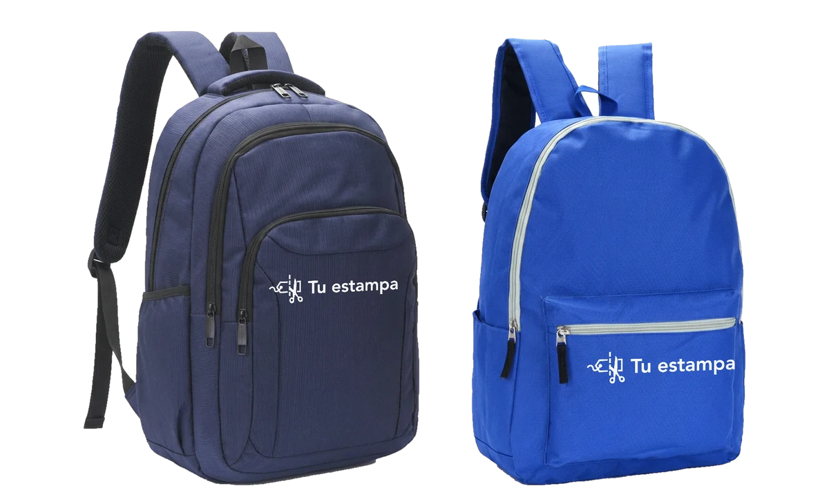 Mochilas Dakar III y Funky con el logo de Tu Estampa